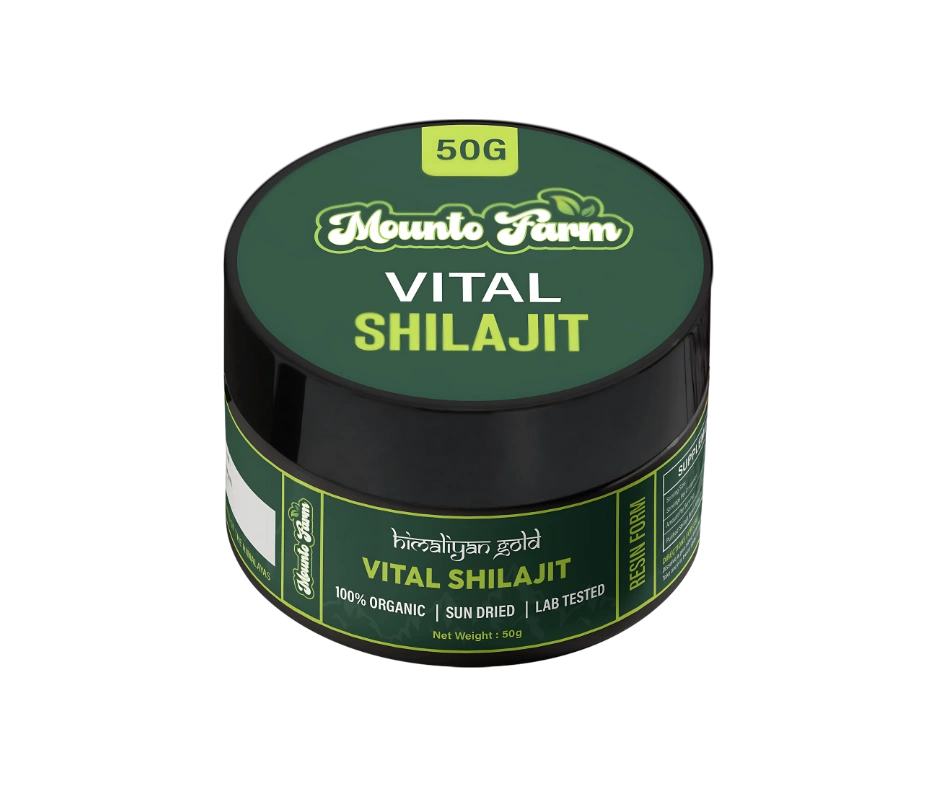 100% Pure Himalayan Shilajit resin, 50g pack for enhanced wellness and vitality.