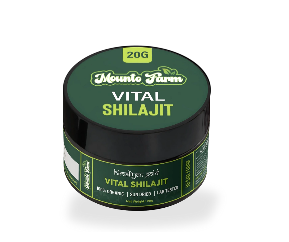 100% Pure Himalayan Shilajit resin, 20g pack for enhanced wellness and vitality.