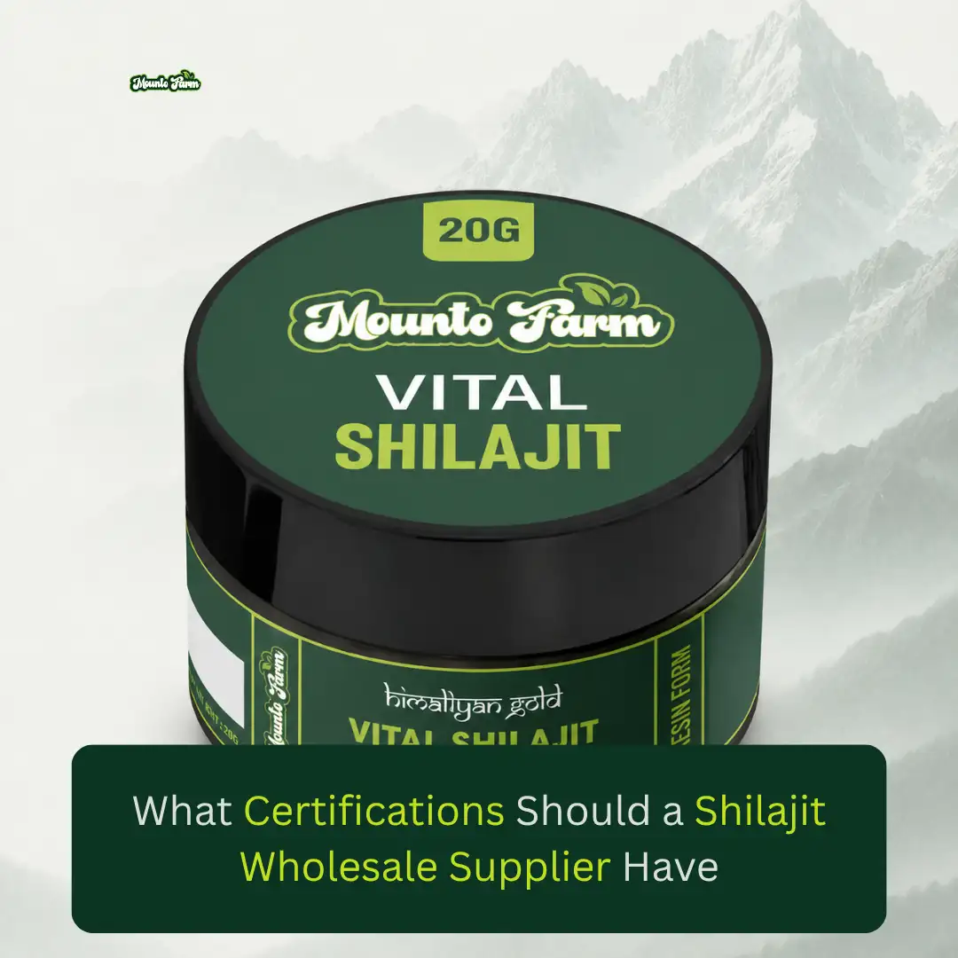 Shilajit Wholesale Supplier Certifications